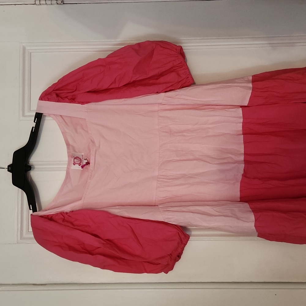 Victoria Dunn Pink Midi Dress NWT L